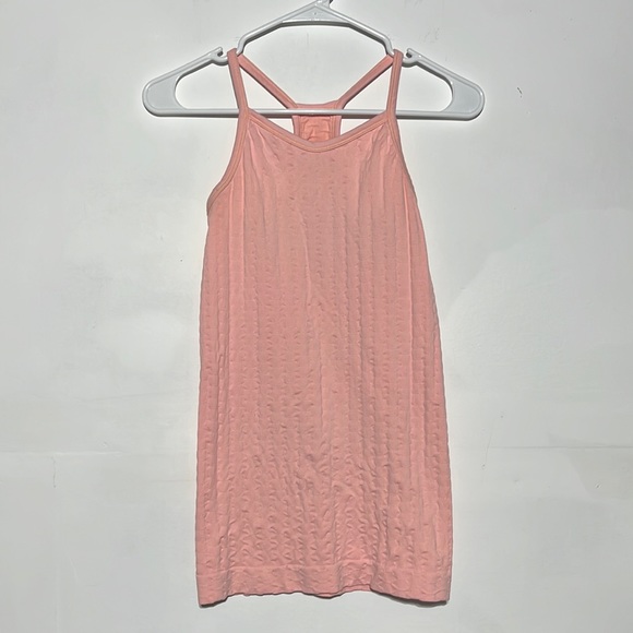 Athleta Tops - Athleta Pink Racerback Textured Stretchy Tank Top Size Small